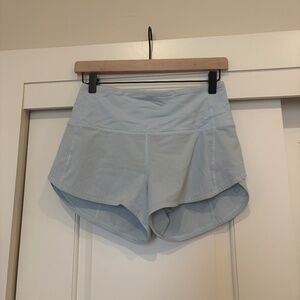 Lululemon Speed Up High-Rise Shorts - 2.5 inseam - Size 4 - Powder Blue